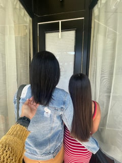 View Short Chin Length, Hair Length, Women's Hair, Blunt, Haircuts, Coily, Brunette, Hair Color, Blowout, Hairstyles, Straight, Protective, Natural, 4B, Hair Texture, Silk Press, Permanent Hair Straightening, Girls, Haircut, Kid's Hair, Protective Styles, Hairstyle - Kimberly Morera, Clifton, NJ