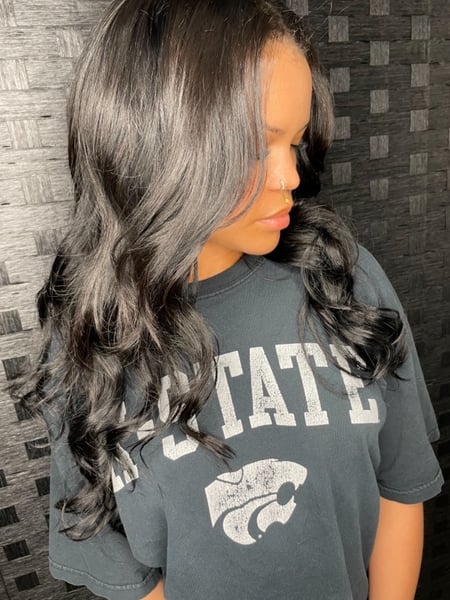 Image of  Haircuts, Layered, Permanent Hair Straightening, Silk Press, Hair Texture, 3C, 4A, 4B, 4C, Updo, Beachy Waves, Weave, Natural, Braids (African American), Wigs, Protective, Curly, Hair Extensions, Straight, Women's Hair, Hairstyles