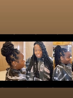 View Hairstyles, Hair Extensions, Updo, Braids (African American), Hair Length, Medium Length, Hair Color, Black, Women's Hair - Natasha Todd, Philadelphia, PA