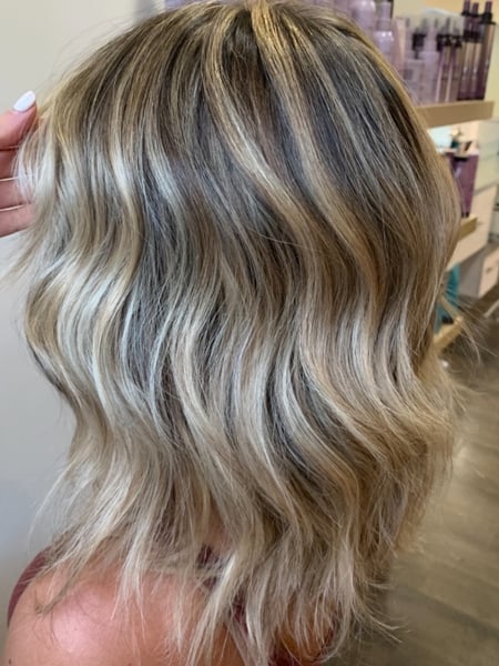 Image of  Women's Hair, Balayage, Hair Color, Blonde, Fashion Hair Color, Foilayage, Full Color, Highlights