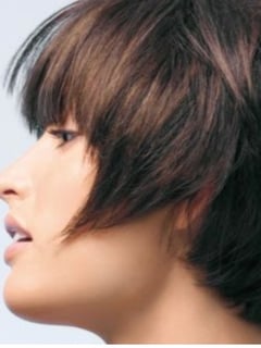 View Women's Hair, Hairstyles, Straight, Short Ear Length, Pixie, Highlights, Hair Color, Brunette - Stefano , La Jolla, CA