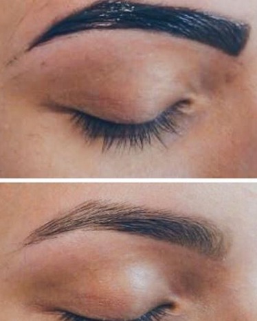 Image of  Brows, Brow Shaping, Straight, Brow Technique, Threading, Brow Tinting