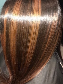 View Brunette, Hairstyles, Straight, Hair Length, Medium Length, Highlights, Hair Color, Women's Hair - Kharla Rgs, Atlanta, GA