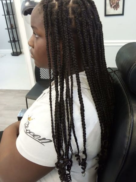 Image of  Hairstyles, Women's Hair, Braids (African American), Kid's Hair, Hairstyle, Braiding (African American), Locs, Protective Styles, Updo, Mohawk, French Braid