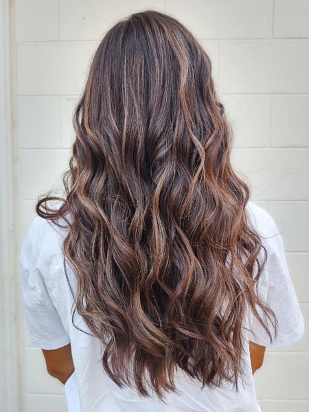 Image of  Women's Hair, Balayage, Hair Color, Brunette, Foilayage, Highlights