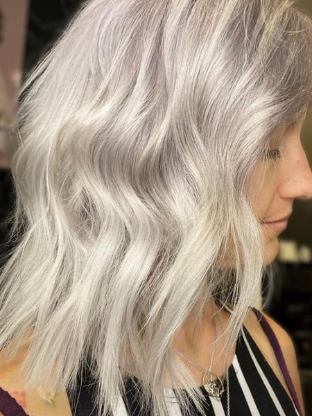 Image of  Silver, Hair Color, Women's Hair
