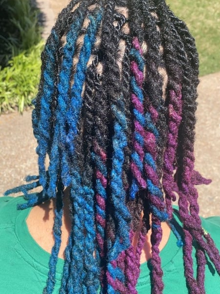 Image of  Women's Hair, Fashion Color, Hair Color, Full Color, Hairstyles, Locs