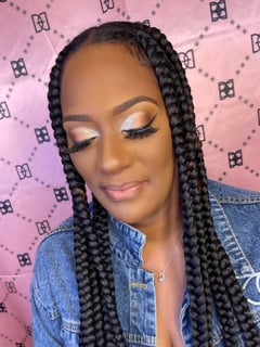 View Makeup, Brown, Skin Tone, Look, Glam Makeup, Evening, Colors, Brown, Glitter - Nasia Shields, Strongsville, OH