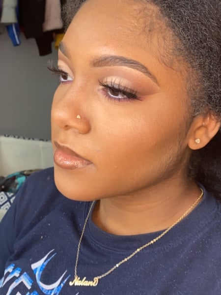 Image of  Makeup, Light Brown, Skin Tone, Evening, Look, Glam Makeup, Brown, Colors, White, Purple