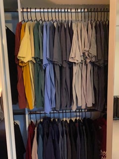 View Hanging Clothes, Folded Clothes, Closet Organization, Professional Organizer - Alana Frost, San Diego, CA
