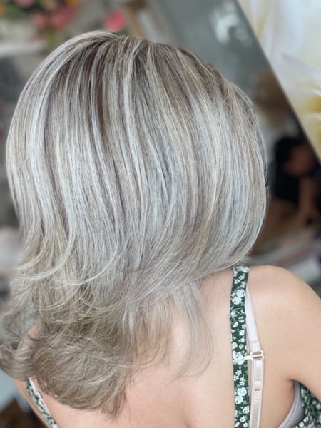 Image of  Women's Hair, Blowout, Highlights, Hair Color
