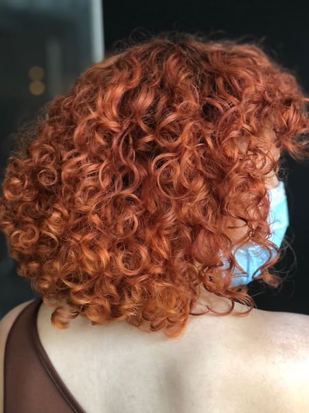 Image of  Women's Hair, Hair Color, Color Correction, Fashion Color, Full Color, Shoulder Length, Hair Length, Curly, Haircuts, Coily, Curly, Hairstyles, Natural, 3C, Hair Texture, 3B, 3A, 4A