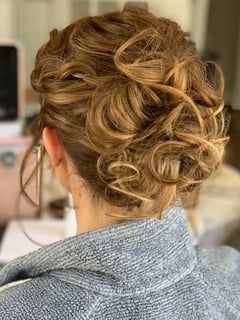 View Curls, Bridal Hair, Braid (Boho Chic), Hairstyle, Women's Hair, Updo - Lindsay Barnes, McKinney, TX