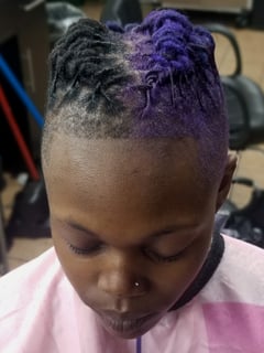 View Shaved, Haircuts, Women's Hair, Locs, Hairstyles, Fashion Color, Hair Color - Kayla Parker, Pearland, TX