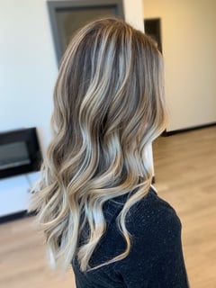 View Hair Color, Foilayage, Blonde, Brunette, Balayage, Women's Hair - Bailey Cavett, West Fargo, ND