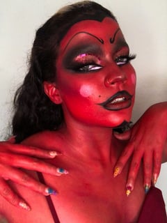 View Halloween, Look, Makeup, Special FX/Effects, Red, Colors - Adriana Arrieta, Orlando, FL