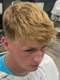 View Medium Fade, Blowout, Red, Highlights, Blonde, Grey, Brunette, Fashion Color , Hair Color, Mullet, Mohawk, Hairstyles, High Fade, Low Fade, Haircut, Men's Hair - TONY VELOZ, Brookline, MA