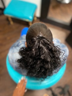View Women's Hair, Hairstyle, Smoothing , Silk Press, 4C, 4B, 4A, 3C, 3B, 3A, Hair Texture, Weave, Updo, Protective Styles (Hair), Natural Hair, Hair Extensions, Curls, Bridal Hair, Braids (African American) - Briana Elayne, Long Beach, CA