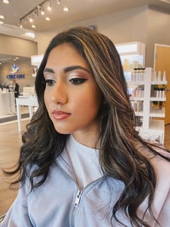 View Glitter, Look, Pink, Colors, Skin Tone, Light Brown, Lashes, Eyelash Extensions, Lash Type, Classic, Makeup, Glam Makeup - Emily Colson, Buffalo, NY