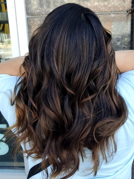 Image of  Women's Hair, Balayage, Hair Color, Brunette, Full Color, Highlights