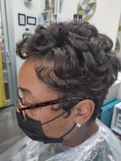 View Haircuts, Hairstyles, Women's Hair, Layered, Braids (African American), Hair Length, Pixie, Short Ear Length, Natural - Michele Moon, Indianapolis, IN
