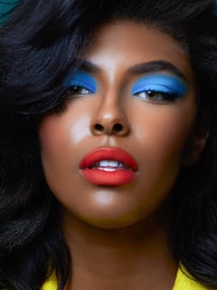 View Makeup, Dark Brown, Yellow, Red, Colors, Blue, Look, Glam Makeup, Skin Tone - Gabriella Biangel, Atlanta, GA
