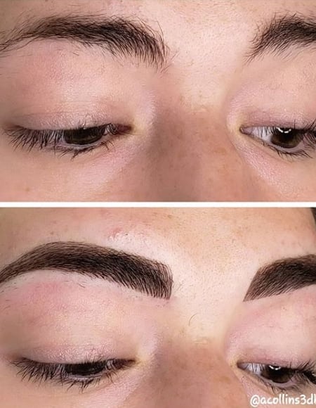 Image of  Brows, Brow Sculpting, Rounded, Brow Shaping, Wax & Tweeze, Brow Technique, Brow Lamination