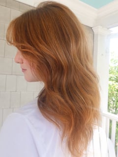 View Hair Length, Long Hair (Upper Back Length), Red, Hair Color, Balayage, Women's Hair, Long Hair (Mid Back Length) - Hannah Patelunas, Monmouth Beach, NJ