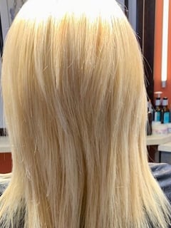 View Blonde, Hairstyle, Straight, Haircut, Blunt (Women's Haircut), Hair Length, Shoulder Length Hair, Hair Color, Women's Hair - CC Novak, West Des Moines, IA