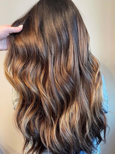 Image of  Women's Hair, Hair Color, Balayage, Blonde, Brunette, Beachy Waves, Hairstyles, Hair Extensions
