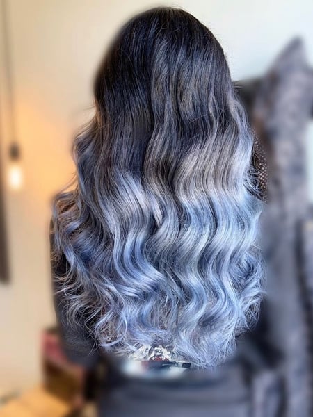 Image of  Women's Hair, Ombré, Hair Color, Silver