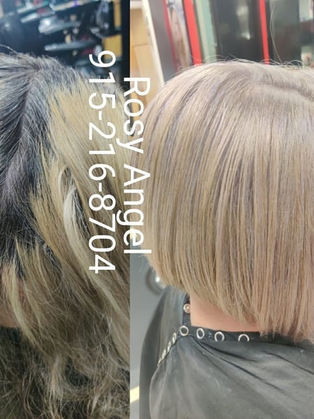 Image of  Women's Hair, Blonde, Hair Color, Hair Length, Bob, Haircuts, Straight, Hairstyles, Permanent Hair Straightening