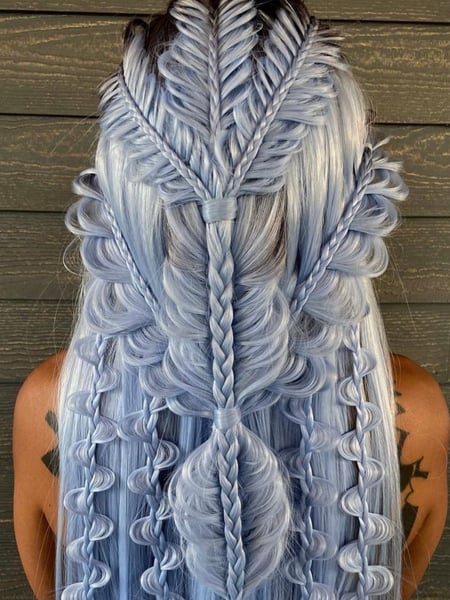 Image of  Women's Hair, Fashion Color, Hair Color, Long, Hair Length, Boho Chic Braid, Hairstyles, Hair Extensions