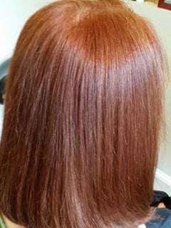 View Women's Hair, Full Color, Hair Color, Red, Shoulder Length, Hair Length, Blunt, Haircuts, Straight, Hairstyles - Mickey , Washington, DC