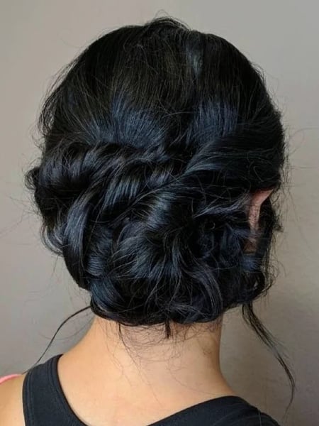 Image of  Hair Color, Updo, Hairstyles, Women's Hair, Bridal, Black