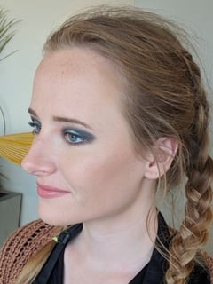 View Makeup, Very Fair, Skin Tone, Look, Evening, Colors, Blue, Black, Technique, Airbrush - Shea Schmidt, Wimberley, TX