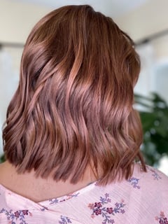View Women's Hair, Brunette, Hair Color, Blowout, Shoulder Length, Hair Length - Megan Donlin, Erie, PA