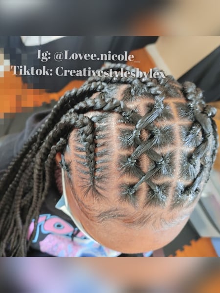 Image of  Girls, Haircut, Kid's Hair, French Braid, Hairstyle, Braiding (African American), Protective Styles, Boho Chic Braid, Hairstyles, Women's Hair, Natural, Protective, Braids (African American)