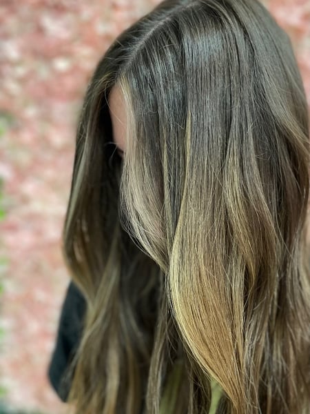 Image of  Haircuts, Ombré, Blonde, Balayage, Brunette, Blowout, Long, Hairstyles, Beachy Waves, Curly, Women's Hair, Hair Color, Highlights, Layered, Hair Length, Foilayage