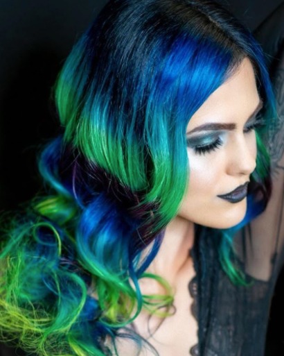 Image of  Women's Hair, Fashion Color, Hair Color, Long, Hair Length