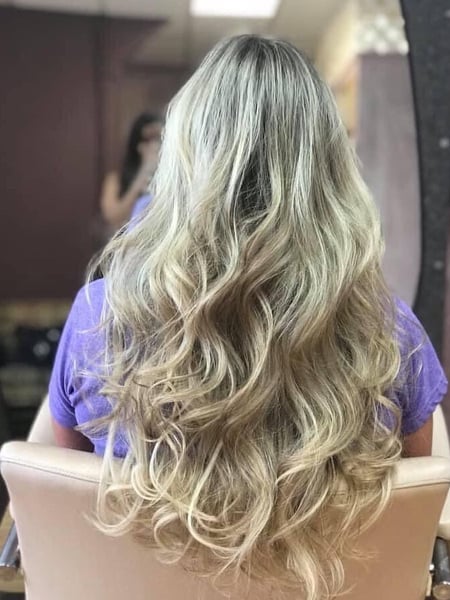Image of  Women's Hair, Hair Color, Blonde, Highlights, Color Correction, Ombré, Fashion Color, Hair Extensions, Hairstyles, Beachy Waves