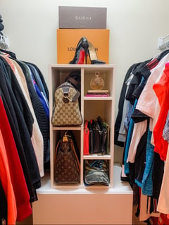 View Professional Organizer, Closet Organization, Hanging Clothes, Folded Clothes, Handbags - Julie Peak, Charlotte, NC