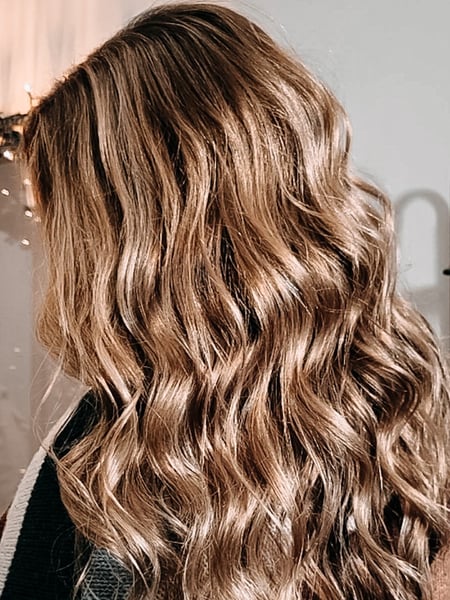Image of  Layers, Haircut, Women's Hair, Beachy Waves, Hairstyle, Blonde, Hair Color, Balayage, Long Hair (Mid Back Length), Hair Length