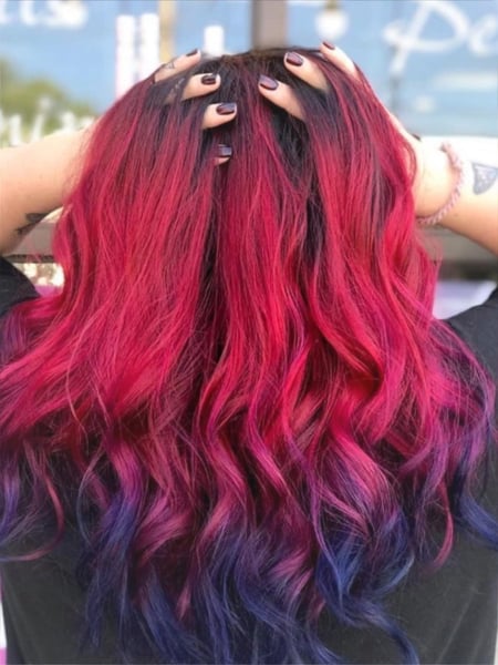 Image of  Beachy Waves, Hairstyles, Women's Hair, Fashion Color, Hair Color, Medium Length, Hair Length