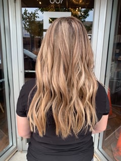 View Women's Hair, Blowout, Hair Color, Blonde, Brunette, Highlights, Hair Length, Long, Haircuts, Blunt, Hairstyles, Beachy Waves - Emily Simon, La Salle, IL