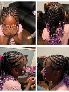 View French Braid, Hairstyle, Kid's Hair - Darisha Wright, Oakland, CA