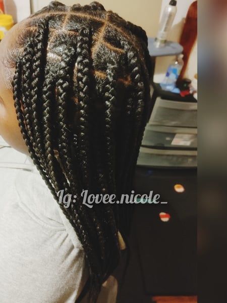 Image of  Women's Hair, 4C, Hair Texture, Protective, Hairstyles, Braids (African American), Boho Chic Braid