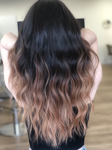 Image of  Women's Hair, Balayage, Hair Color, Blonde, Black, Brunette, Color Correction, Foilayage, Beachy Waves, Hairstyles
