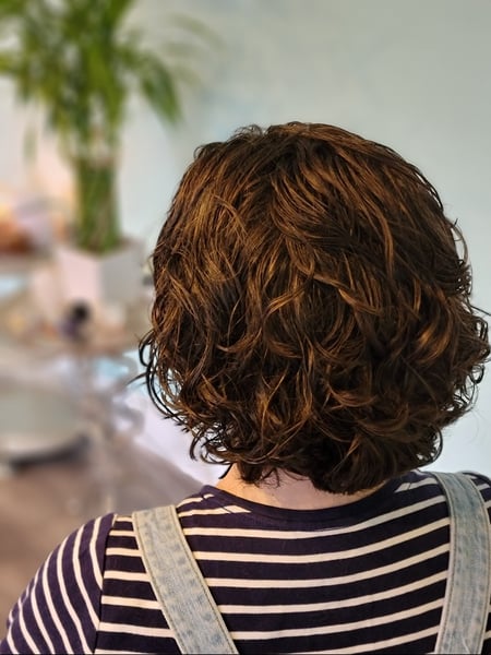 Image of  Haircuts, Hairstyles, Women's Hair, Layered, Hair Length, Curly, Short Chin Length, Natural