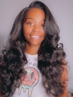 View Long, Curly, Hairstyles, Hair Extensions, Hair Length, Hair Color, Black, Women's Hair - Hermilya Robins , Tucker, GA